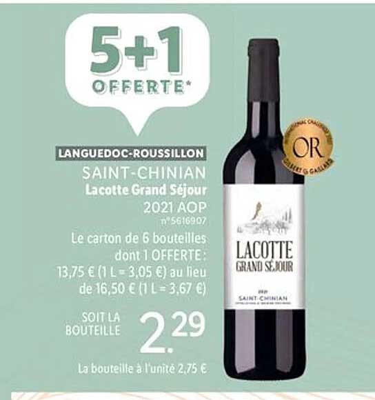 langedoc-roussillon saint-chinian lacotte grand séjour 2021 aop