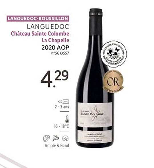 languedoc-roussillon château sainte colombe la chapelle 2020 aop