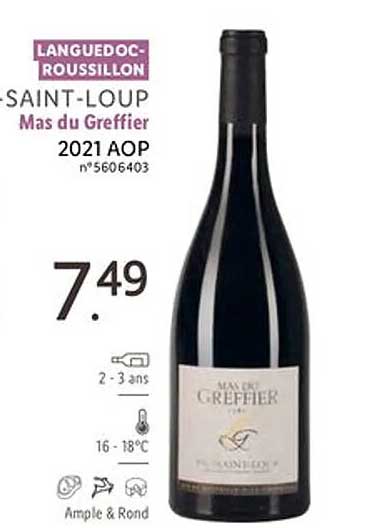 languedoc-roussillon saint-loup mas du greffier 2021 aop