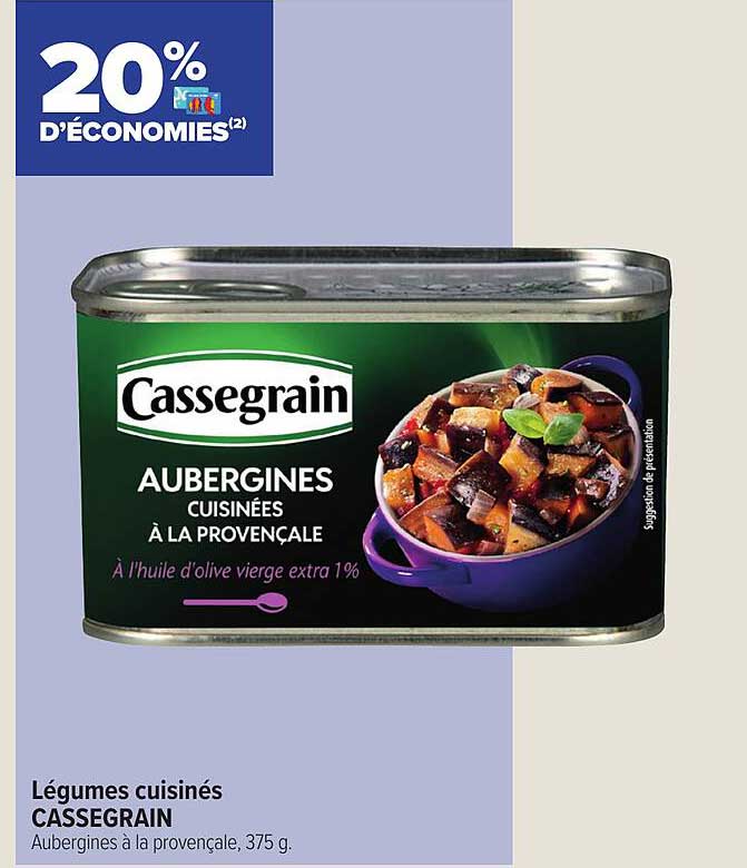Légumes Cuisinés Cassegrain