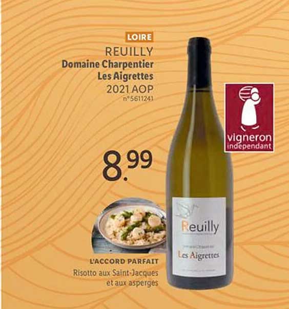 loire reuilly domaine charpentier les aigrettes 2021 aop