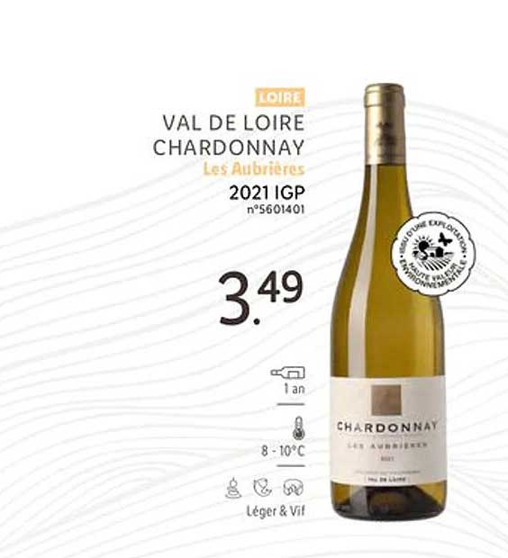 loire val de loire chardonnay les aubrières 2021 igp
