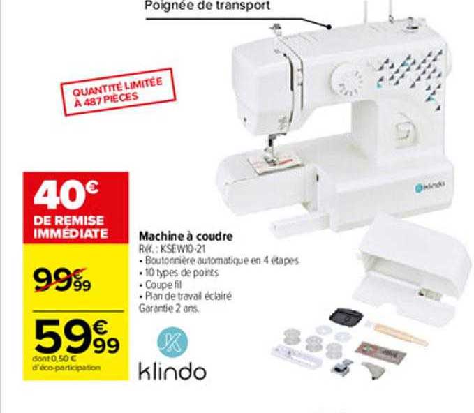 machine à coudre klindo
