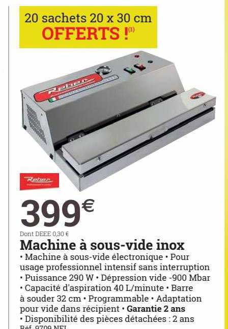 machine à sous-vide inox