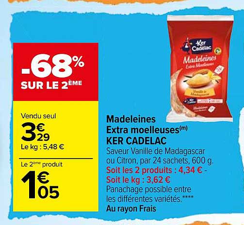 madeleines extra moelleuses ker cadelac