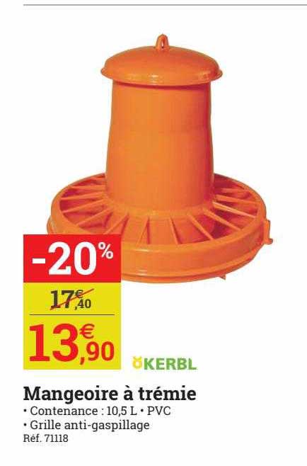 mangeoire à trémie kerbl