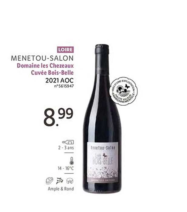 menetou-salon domaine les chezeaux cuvée bois-belle