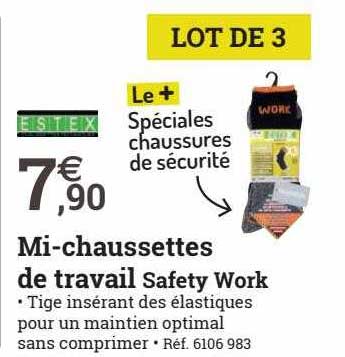 mi-chaussettes de travail safety work