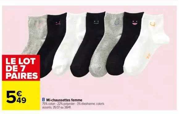 Mi-chaussettes Femme