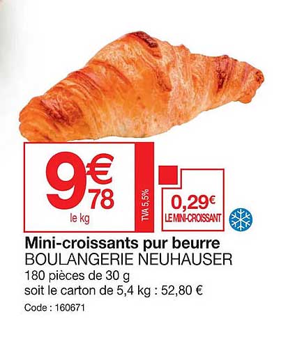 mini-croissants pur beurre boulangerie neuhauser