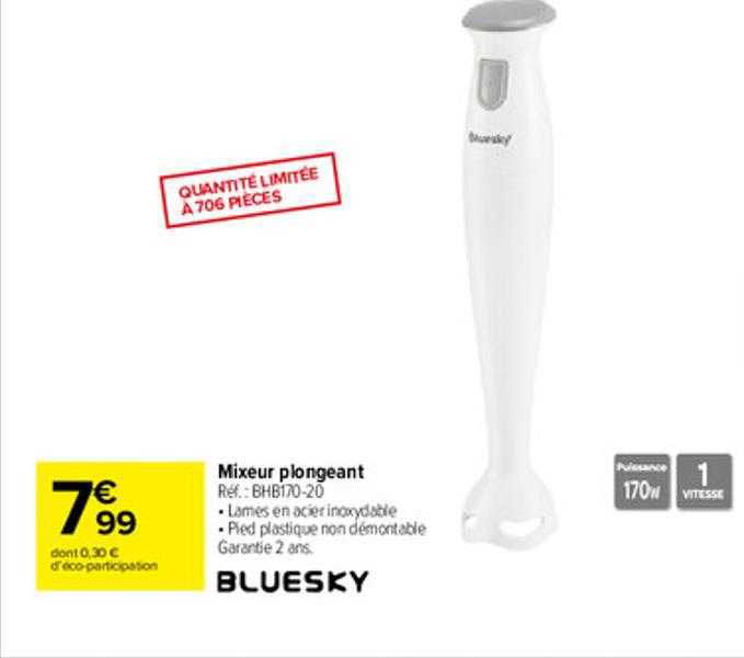 Mixeur Plongeant Bluesky