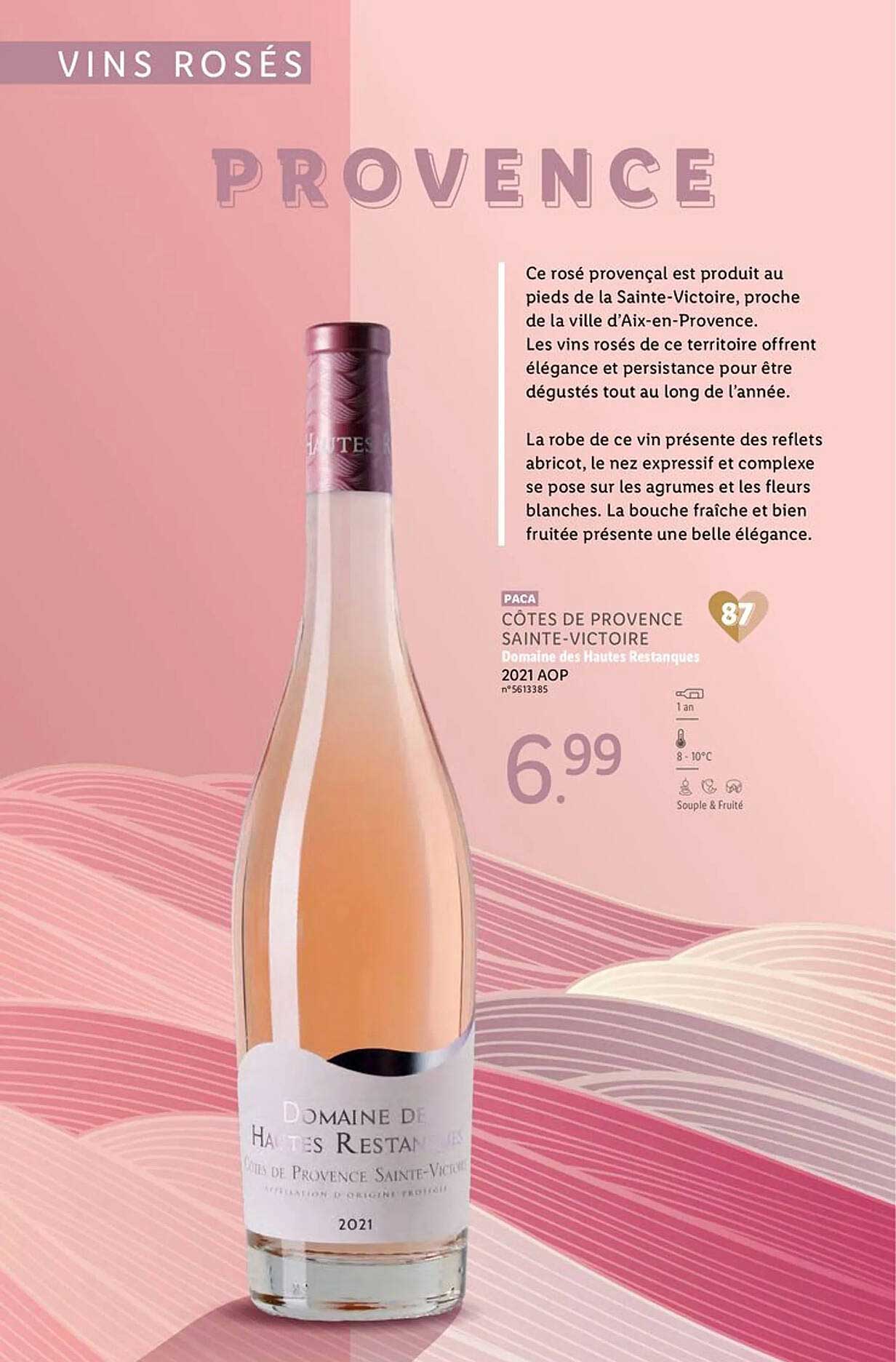 paca côtes de provence sainte-victoire domaine des hautes restanques 2021 aop