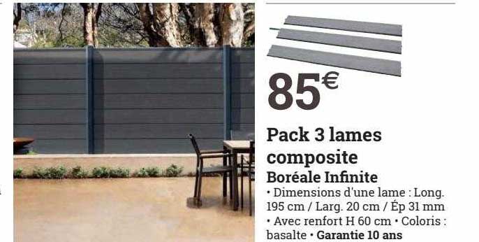 pack 3 lames composite boréale infinite