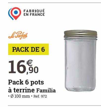 pack 6 pots à terrine familia le parfait
