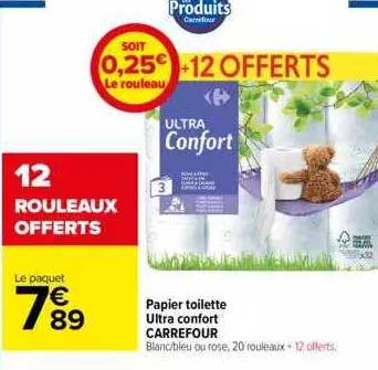 Papier Toilette Ultra Confort Carrefour