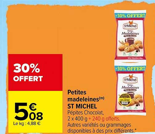 petites madeleines st michel