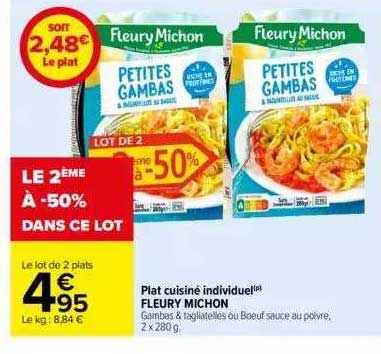 plat cuisiné individuel fleury michon