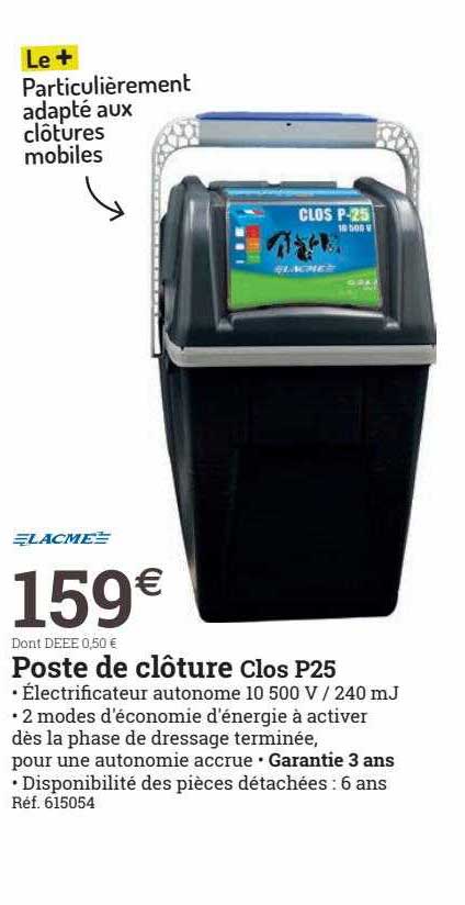 poste de clôture clos p25