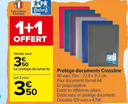 protège-documents crossline oxford