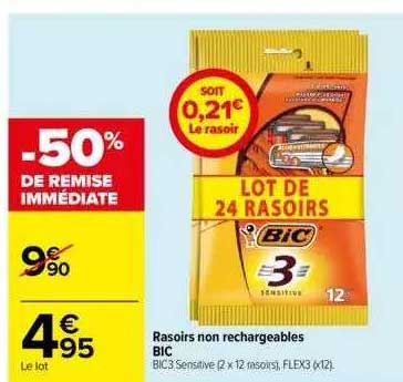 rasoirs non rechargeables bic