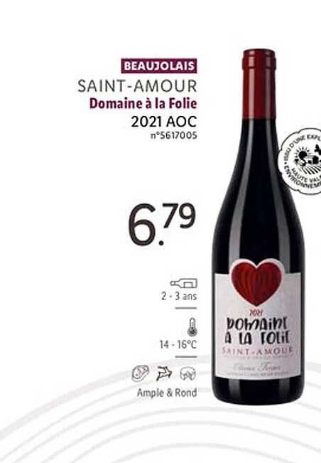 saint-amour domaine à la folie 2021 aoc