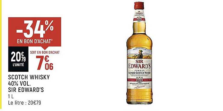 scotch whisky 40% vol. sir edward's