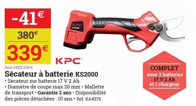 sécateur à batterie ks2000 kpc