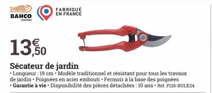Sécateur De Jardin Bahco
