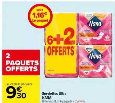 Serviettes Ultra Nana