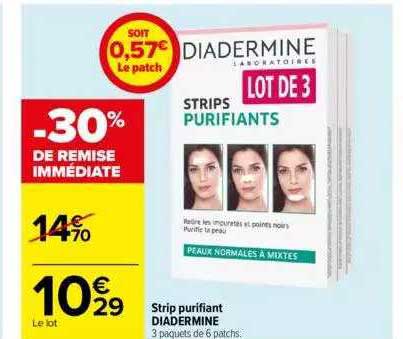 strip purifiant diadermine