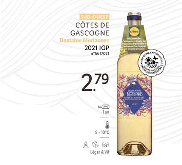 sud-ouest côtes de gascogne domaine morlannes 2021 igp