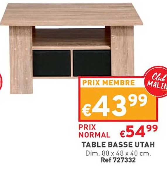 table basse utah