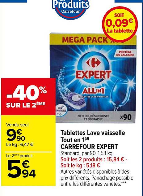 tablettes lave vaisselle tout en 1 carrefour expert