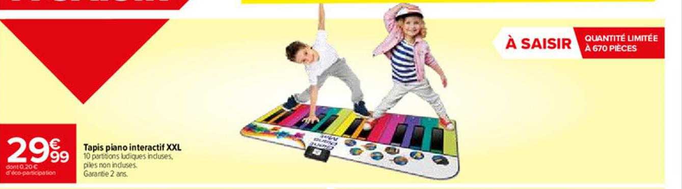 Tapis Piano Interactif Xxl