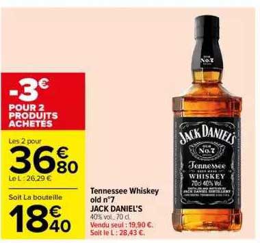 tennessee whiskey old n°7 jack daniel's