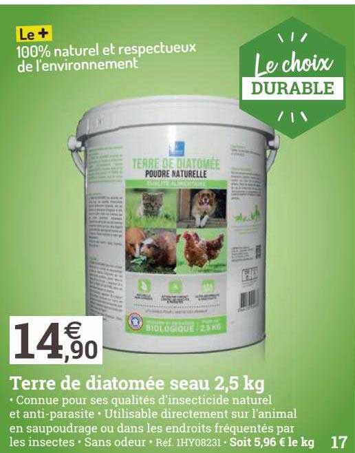 Terre De Diatomée Seau 2,5 Kg Le Choix Durable