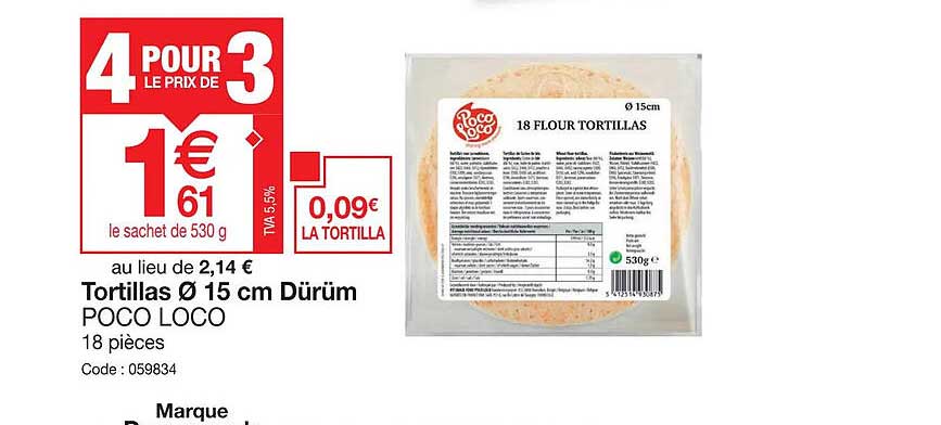 tortillas ø 15 cm dürüm poco loco