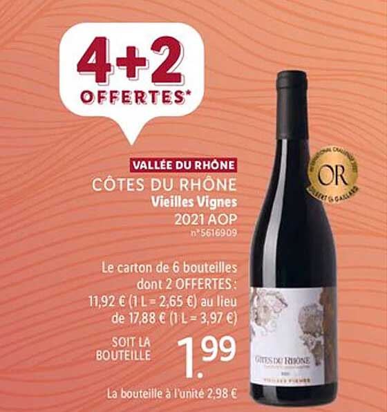vallée du rhône côtes du rhône vieilles vignes 2021 aop