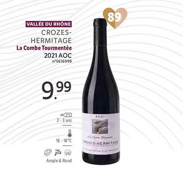 vallée du rhône crozes-hermitage la combe tourmentée 2021 aoc