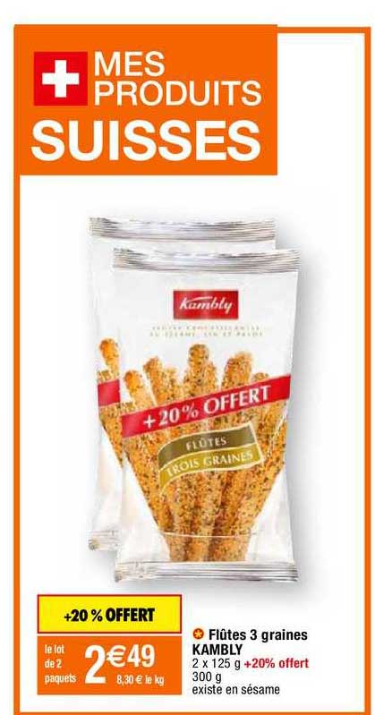 Flûtes 3 Graines Kambly