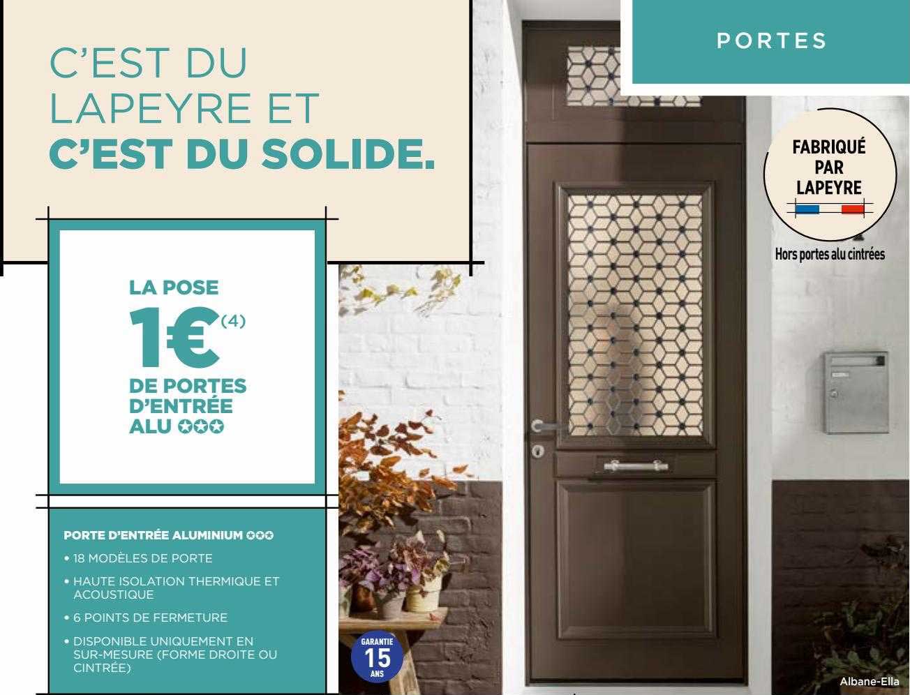 portes d'entrée alu