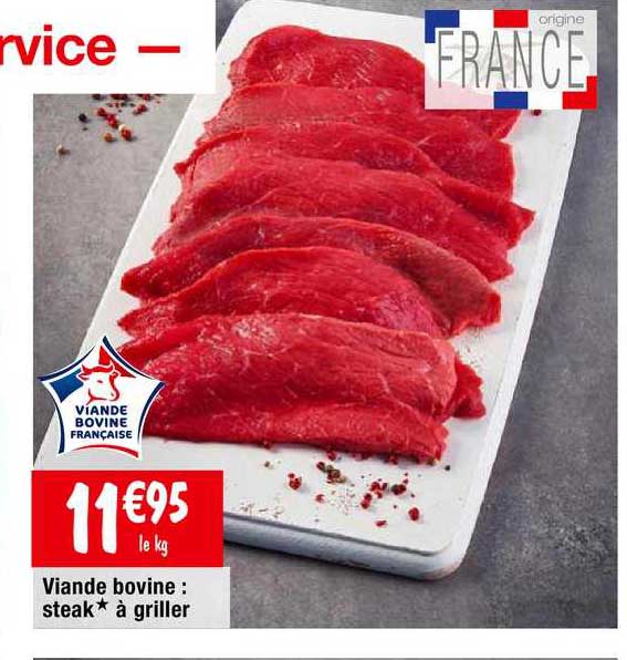 viande bovine : steak*à griller