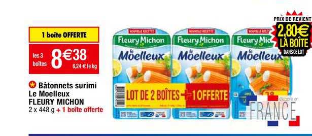 bâtonnets surimi le moelleux fleury michon