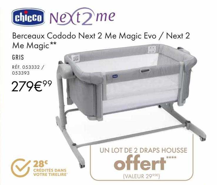 berceaux cododo next 2 me magic evo/next 2 me magic chicco