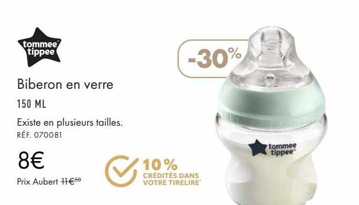 biberon en verre tommee tippee