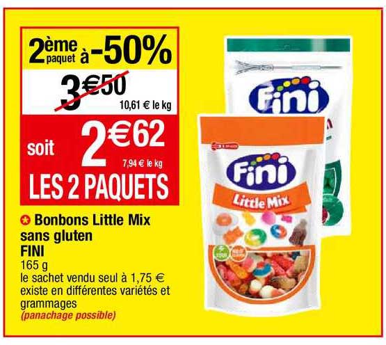 bonbons little mix sans gluten fini