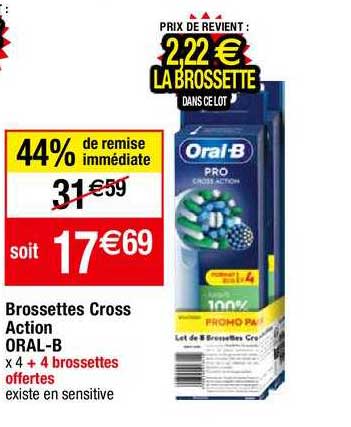 brossettes cross action oral-b
