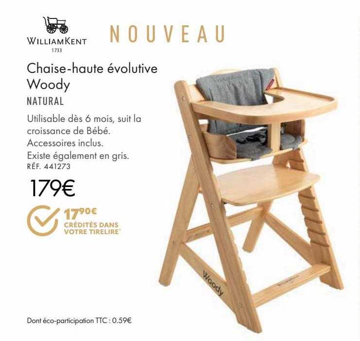 chaise-haute évolutive woody william kent