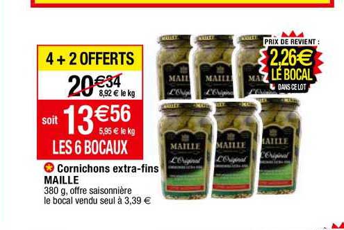 cornichons extra-fins maille