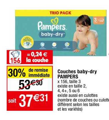 couches baby-dry pampers